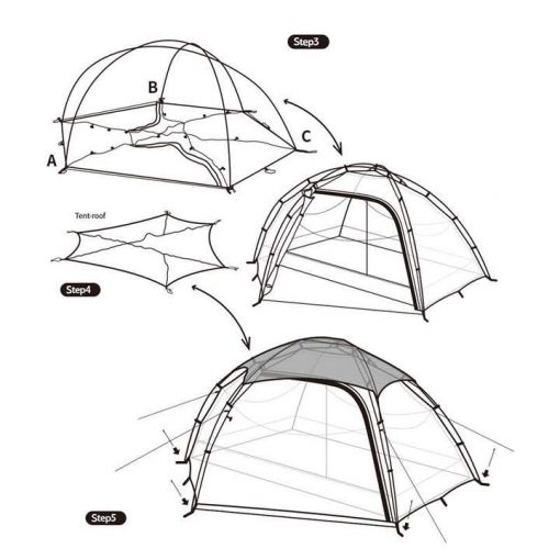 Cách dựng Lều 2 người (lều đôi) Naturehike NH17K240-Y