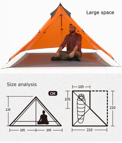 Kích thước của Lều cắm trại mini siêu nhẹ Naturehike NH17T030-L