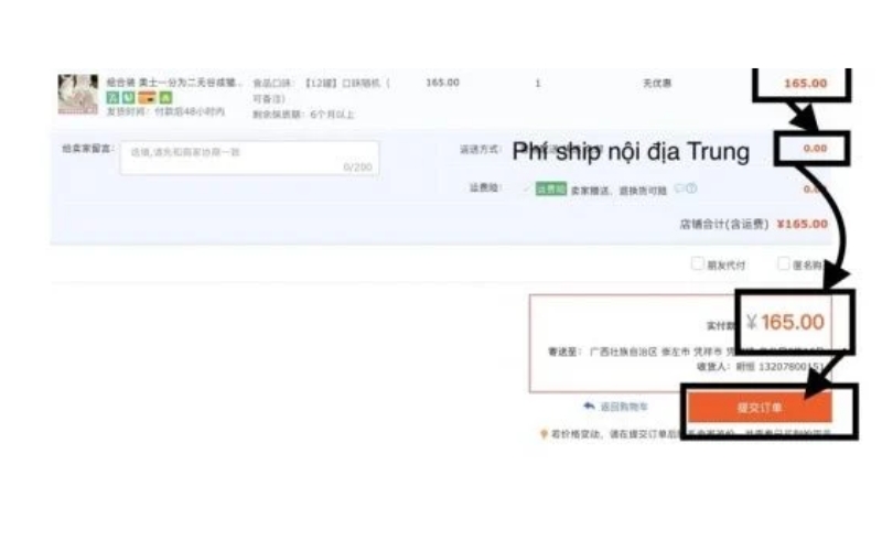 thanh toán đơn hàng