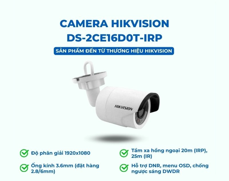 camera Hikvision 2MP DS-2CE16D0T-IRP