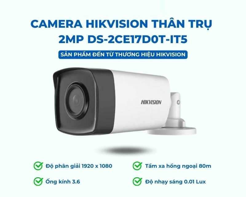 camera Hikvision 2MP DS-2CE17D0T-IT5