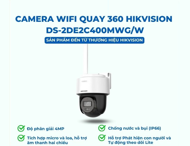 camera Hikvision DS-2DE2C400MWG/W
