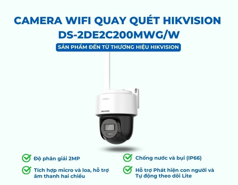 camera Hikvision DS-2DE2C200MWG/W